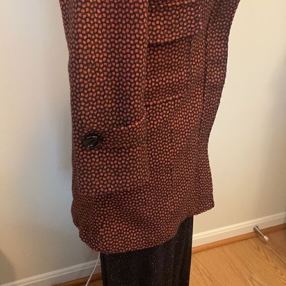 Rouge Par Womens Wool Cotton Blend Coat Hood Size S - Picture 4 of 15